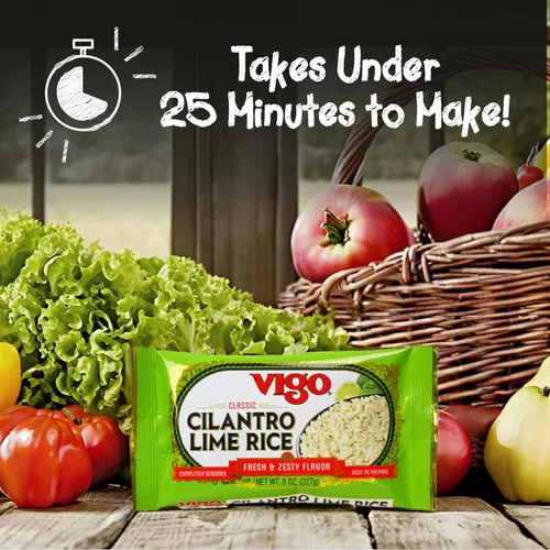 Vista 6 de Vigo Auténtico arroz de lima cilantro, fresco y picante bajo en grasa, 8 onzas (lima cilantro, 8 onzas (paquete de 12))
