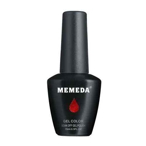 Vista 2 de MEMEDA Esmalte de uñas de gel, esmalte de uñas UV, esmalte de uñas rojo, con lámpara LED de 0.5 fl oz