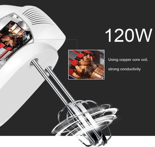 Vista 4 de 5 Speed Electric Handheld Mixer Whisk Egg Beater Cake Baking Home Small Automatic Cream Cake Food Blenders