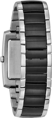 Vista 10 de Bulova Reloj clásico de cuarzo rectangular de 2 manecillas para hombre