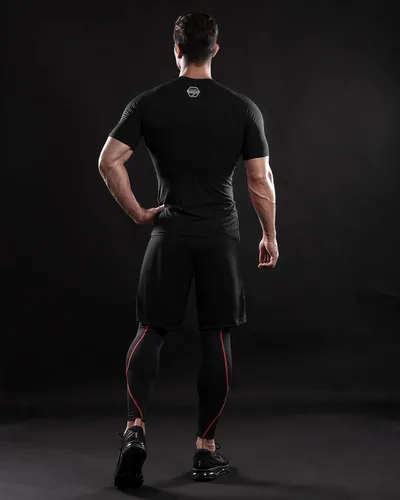 Vista 7 de DRSKIN Paquete de 4, 3 o 1 camisa de compresión para hombre, manga corta, camiseta deportiva de capa base, atlética, correr, entrenamiento activo