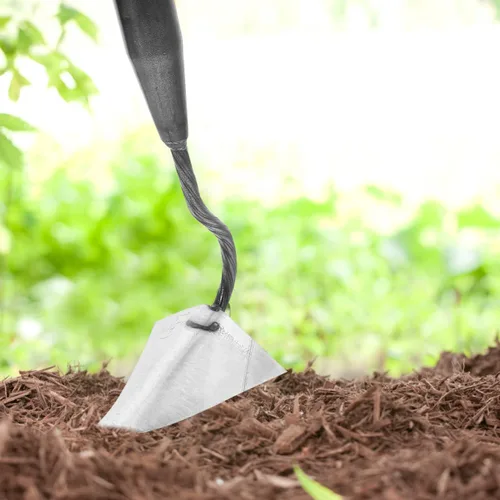 Vista 8 de DOITOOL Cultivador manual de jardín triangular de 12.4 pulgadas con cabeza de hierro resistente para excavación de suelo, deshierbe y abono