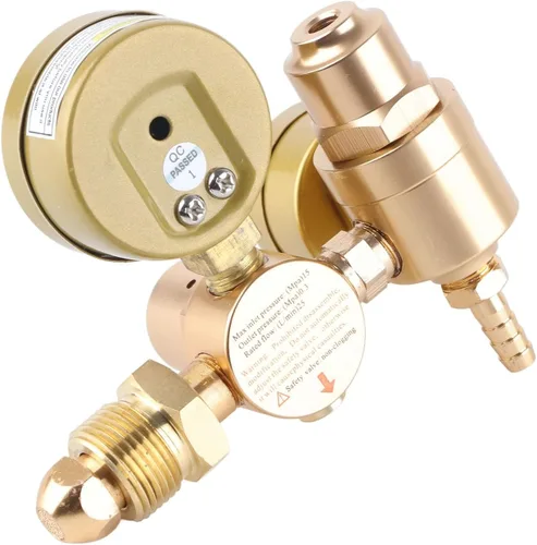 Vista 4 de Regulador de soldadura de gas para argón CO2 Dispositivo de medición de alta presión de 4500 PSI con medidor de flujo Regulador de gas soldador