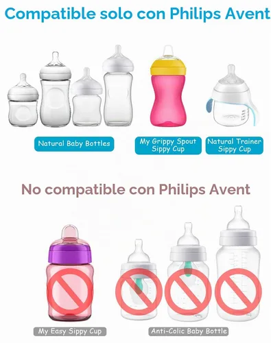Vista 7 de Kit de Conversión de Vaso Entrenador Suave para Biberón Natural de Bebé Philips Avent, Kit de Transición para Niños Pequeños con Tetina de Vaso