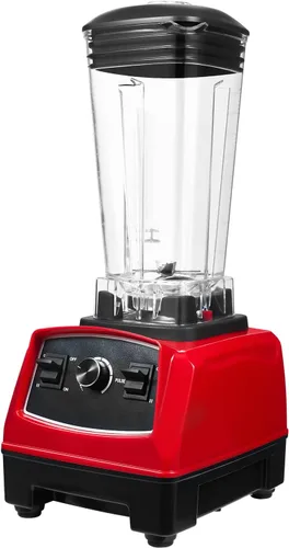 Vista 6 de Licuadora comercial resistente del batido de 2L 2000W, rojo, velocidades múltiples