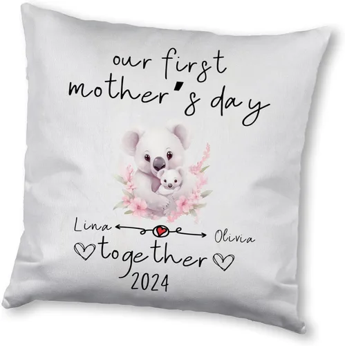Vista 10 de Happy Mother's Day Koala Design, Personalised Pillow Case Decor for Home, Present for Mom, Grandmother, for Her