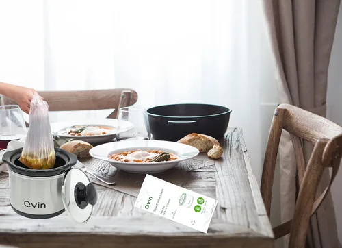 Vista 2 de Mini Crocpot - Bolsas de plástico de desecho, compatibles con olla de cocción lenta Qvin de 0.65 cuartos de galón, olla de 20 onzas, KOOC pequeña