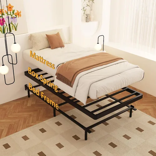 Vista 4 de Maenizi Twin Box Spring - Tabla de perfil bajo de 2 pulgadas