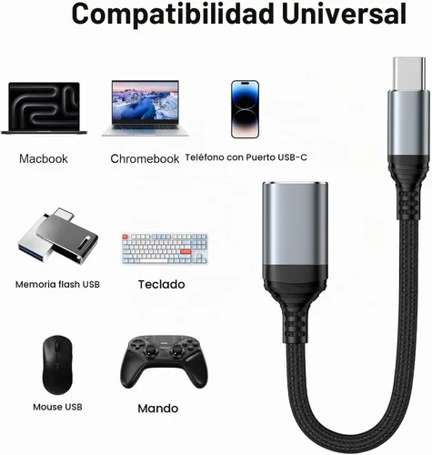 Vista 7 de Adaptador USB C a USB - 5Gbps [paquete de 2] Adaptador USB C 3.0 OTG para Android