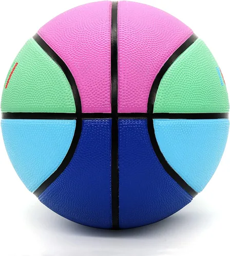 Vista 3 de Baloncesto de cuero y goma de diseño premium, para niños y jóvenes, tamaño 3/4/5/6/7 Color múltiple