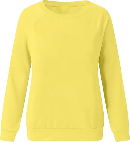 Vista 3 de OSMUAL Ropa de otoño para mujer, sudadera casual de manga larga con cuello redondo y estampado a rayas