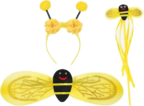 Vista 3 de Fivean Disfraz de tutú de abeja para niñas, espectáculo de escenario, disfraz de cosplay de abejorro para Halloween y cumpleaños
