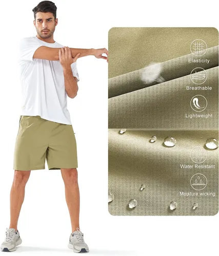 Vista 5 de NORTHYARD Pantalones cortos deportivos para correr para hombre, de secado rápido, ligeros, deportivos, gimnasio, baloncesto, senderismo