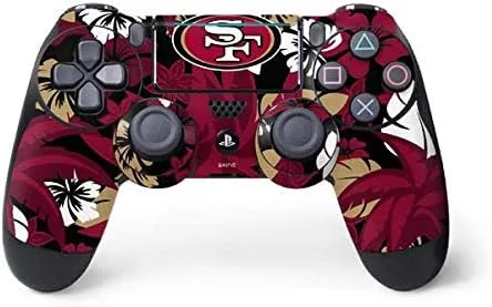 Vista 6 de NFL San Francisco 49ers Skin para mando de PS4 Pro/Slim – San Franciso 49ers blanco y negro