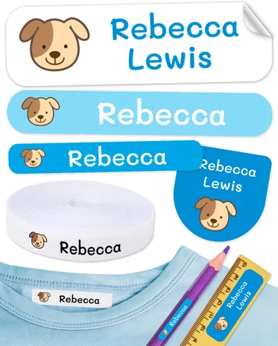 Vista 19 de 155 etiquetas de nombre personalizadas para la escuela de niños, etiquetas para planchar para ropa y etiquetas con nombre, etiquetas para ropa