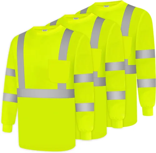 Vista 14 de Camisas de seguridad Uno Mejor para hombre Clase 3 Camisas de alta visibilidad, Camisas reflectantes de alta visibilidad para hombre y mujer
