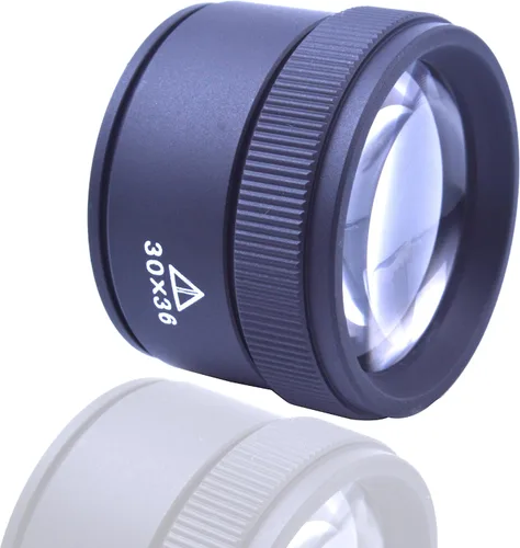 Vista 2 de BronaGrand Lupa óptica 30X Lupa Lupa Loop Microscopio Lupa Lente Portátil para Joyero, Monedas, Sellos