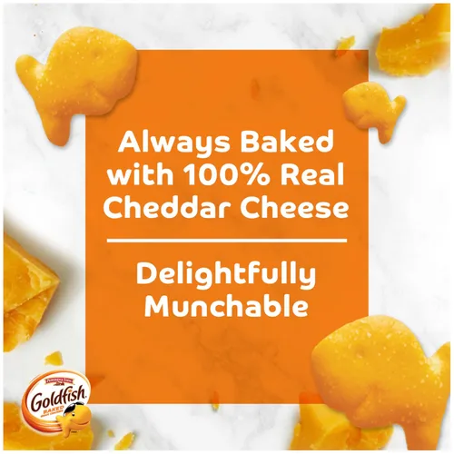 Vista 5 de Goldfish Colors Cheddar Crackers, paquete de aperitivos, 0.9 onzas, bandeja de paquete múltiple de 9 CT