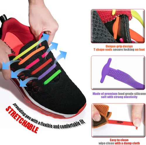 Vista 5 de HOMAR - Cordones elásticos para zapatos de niños y adultos