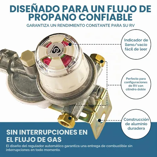 Vista 3 de Cavagna Kosan 924N - Regulador de propano RV para remolque de RV