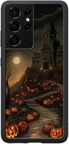 Vista 26 de Funda para Samsung Galaxy S20 5G - Funda de teléfono con patrón de casa embrujada de Halloween - Funda de TPU con protección de absorción de impactos