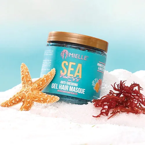 Vista 5 de Mielle Organics Máscara de cabello de gel rizado antidesprendimiento de musgo marino