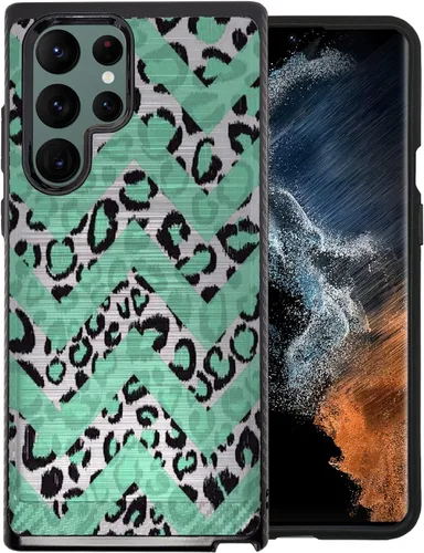 Vista 5 de Cases on Deck CasesOnDeck - Funda ajustable compatible con Samsung Galaxy S22 Ultra / S22 Ultra, armadura cepillada, funda híbrida con agarre