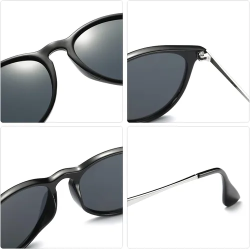 Vista 4 de Ziwanule Round Polarized Sunglasses for Women Men Retro Womens Sunglasses Uv Protection