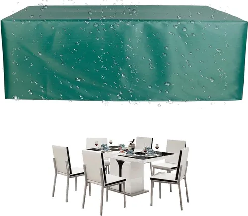 Vista 10 de Fundas negras para muebles de patio de 24 x 24 x 24 pulgadas, cubierta para muebles de exterior, impermeable, a prueba de polvo, rectangular, 420D