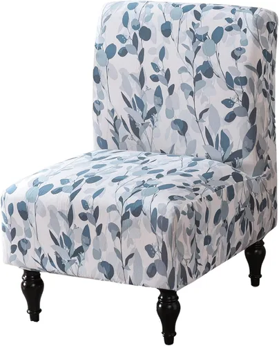 Vista 20 de Funda para Silla de Acento sin Brazos, Funda Elástica para Silla Súper Ajuste, Funda Protectora de Muebles para Silla sin Brazos para Sala de Estar