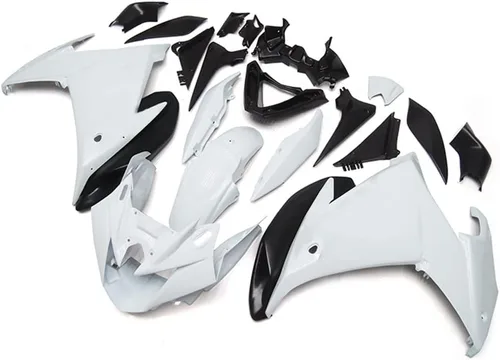 Vista 2 de FLPRO - Kit de carenado completo de motocicleta para Yamaha FZ6R 2009 2010 09 10 FZ-6R carrocería de plástico ABS brillante blanco negro