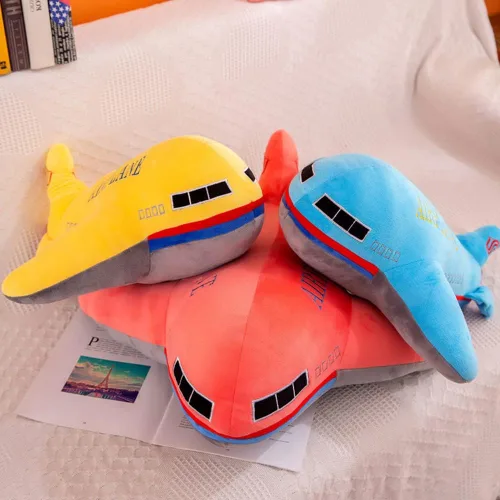 Vista 3 de Juguete de peluche de 15.7 pulgadas, almohada de peluche de avión, cojín suave de avión de juguete, bonita decoración de guardería y juguete