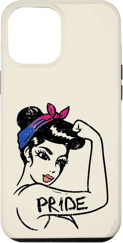 Vista 6 de Funda de regalo para iPhone 14 con bandera LGBTQ de orgullo bisexual e irrompible para mujer fuerte
