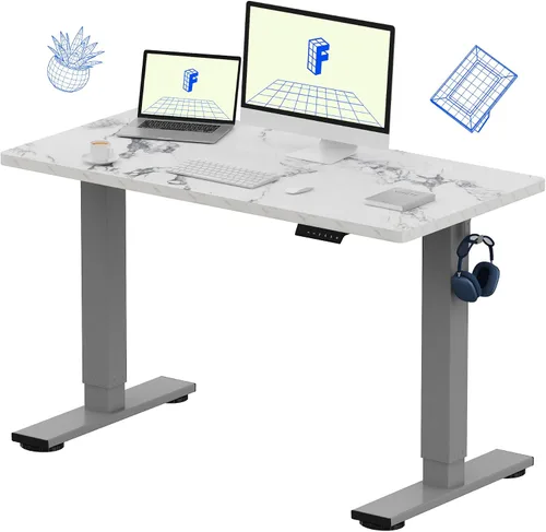 Vista 33 de FLEXISPOT Escritorio de Pie de Altura Ajustable Eléctrico, Marco de Escritorio de Pie de Acero Resistente con Controlador de Memoria