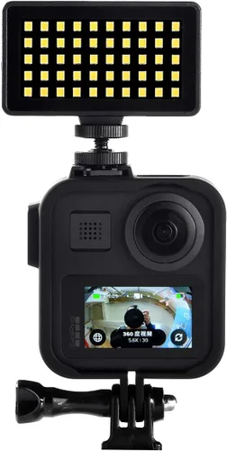 Vista 7 de Marco de carcasa para GoPro Max Negro Carcasa protectora Accesorios de montaje de jaula con enchufe móvil de extracción rápida y tornillo (negro)