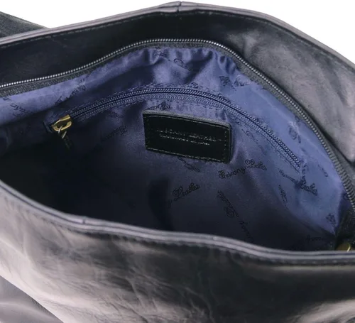 Vista 8 de Tuscany Leather TLBag Bolso de hombro de piel suave con detalle de borla