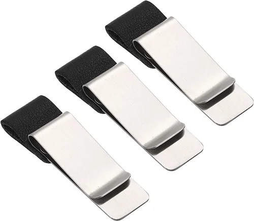 Vista 7 de PATIKIL Bucle para bolígrafo, paquete de 3 unidades de cuero para cuaderno de viajero, soporte para lápices, marcador de manga tallada con clip