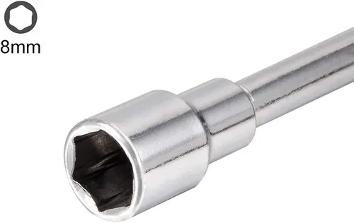 Vista 3 de uxcell Llave hexagonal abierta en forma de L métrica de 0.315 in de 6 puntos