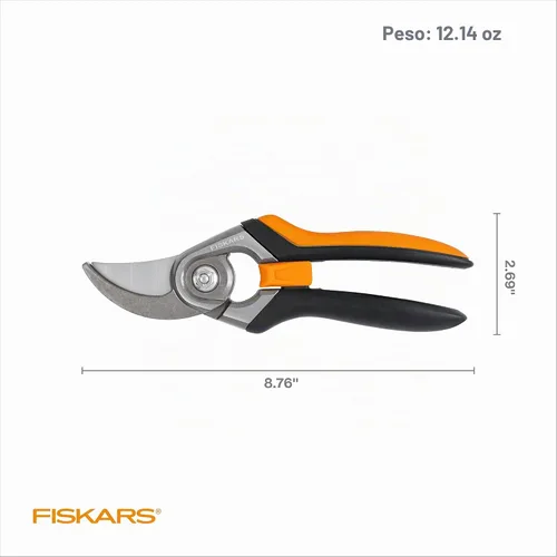 Vista 7 de Fiskars - Tijeras bypass de podar, podadora con capacidad de corte de 1 pulgada, con Softgrip, hoja de acero afilada y resistente al óxido que se