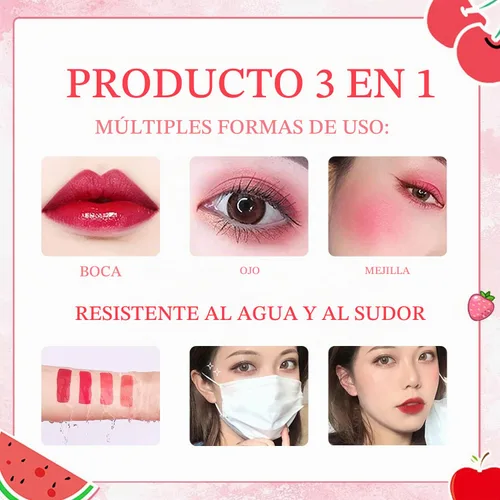 Vista 9 de Juego de tinte de labios de 4 colores, lápiz labial líquido mate mini tinte labial acuoso