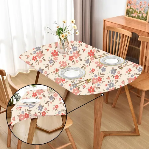 Vista 61 de Mantel ajustado blanco con elástico para mesas plegables de 48x48 pulgadas, manteles lavables y elásticos de elastano para mesas de cartas, manteles