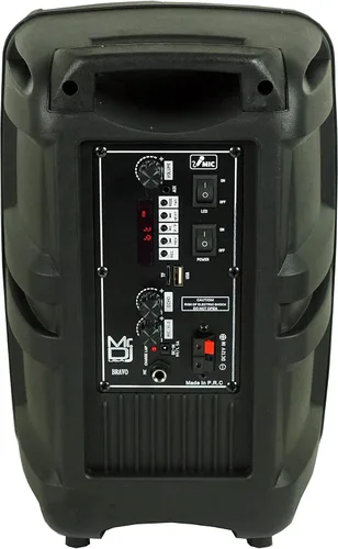 Vista 4 de Mr. Dj BRAVO Dual 6.5 "portátil PA DJ activo Bluetooth TWS altavoz 1000 vatios LCD/MP3/USB/micro SD
