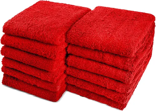 Vista 9 de Car Care Essentials - Juego de 12 toallas de lavado y secado para detalles, beige, 100% algodón hilado en anillo, 16 x 27 pulgadas, 4.25 libras por