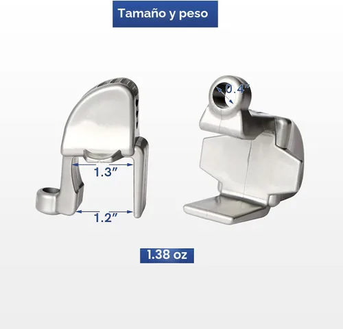 Vista 2 de Pinzas para guardabarros de barco, tacos ajustables para guardabarros de riel cuadrado de pontón, clips y perchas para parachoques de pontón