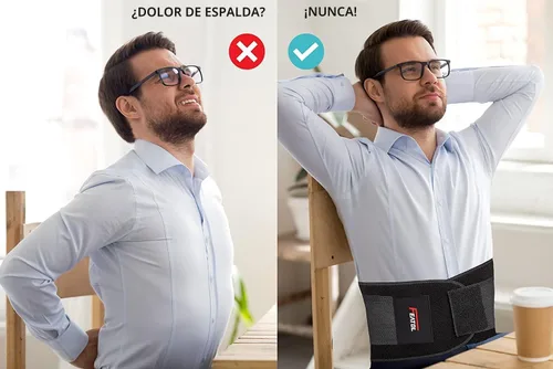 Vista 7 de FEATOL Soporte de espalda transpirable con almohadilla lumbar para mujeres y hombres, cinturón de soporte para alivio del dolor de espalda baja