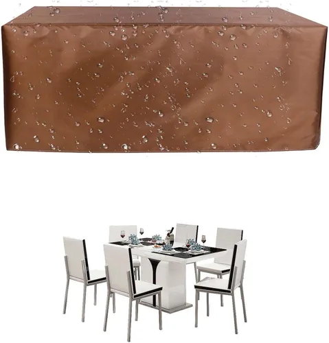 Vista 13 de Fundas negras para muebles de patio de 24 x 24 x 24 pulgadas, cubierta para muebles de exterior, impermeable, a prueba de polvo, rectangular, 420D