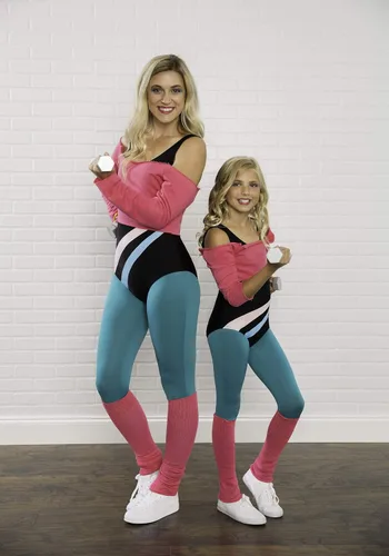 Vista 5 de Disfraz de entrenamiento para niña de los años 80 para niñas de los 80