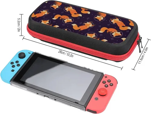 Vista 2 de Fox in Space Switch - Funda protectora de viaje compatible con Nintendo Switch
