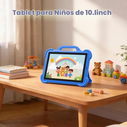 Vista 2 de PEICHENG Tableta para niños de 10 pulgadas, RAM 8 GB ((3+5 expandir) ROM 32 GB Android 15 tabletas para niños, control parental con funda de 2+8 MP