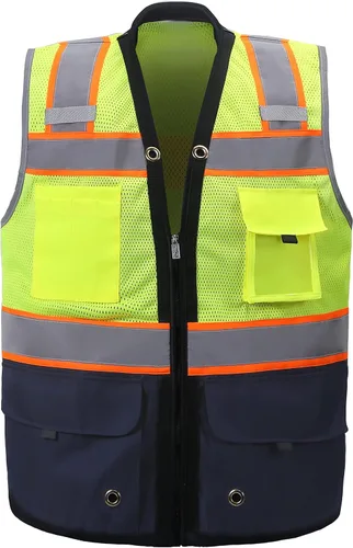 Vista 14 de Shine Bright Chaleco de seguridad – Alta visibilidad con correas reflectantes y bolsillos – Premium, suave, duradero y transpirable